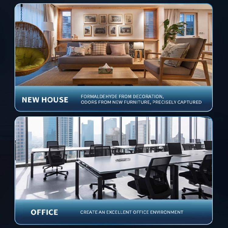 Air Quality Monitors, Indoor PM2.5 / PM1 /PM10 /HCHO/TVOC/Humidity/Temperature Monitors for Home Offices