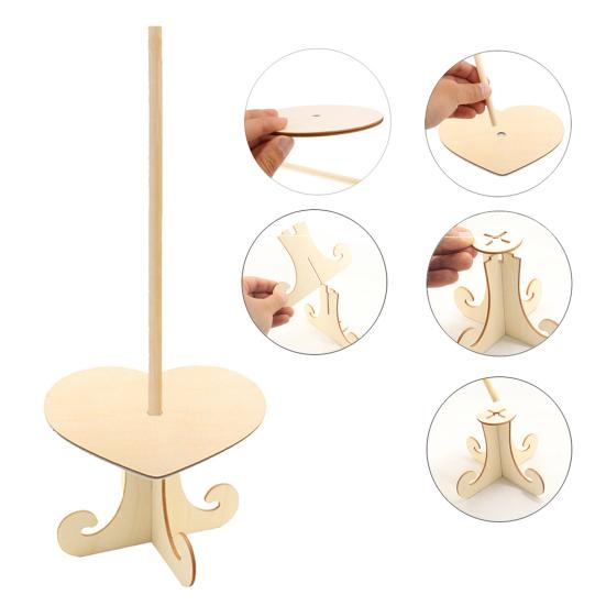 1 Set Donut-Präsentationsständer Kreative Form Wiederverwendbar Glatte Kante Gratfrei Breite Anwendung Einfache Montage Holz Lebensmittelqualität Dessert Donut-Halter für Bäckerei