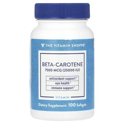 Beta-karoten, 7 500 Mcg (25 000 IU), 100 měkkých kapslí