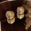 1 Pair Chunky Earrings for Women, Gold/Silver Large Statement Earrings, Minimalist Textured Jewelry Gifts
