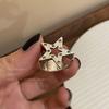 Dark~ Pentagram Metal Open Ring Female Niche Design Hip Hop Cold Wind Index Finger Ring Couple Ring