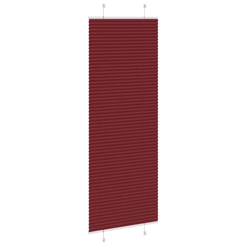 Burgundy Red Pleated Blind 70X200 Cm Fabric Width