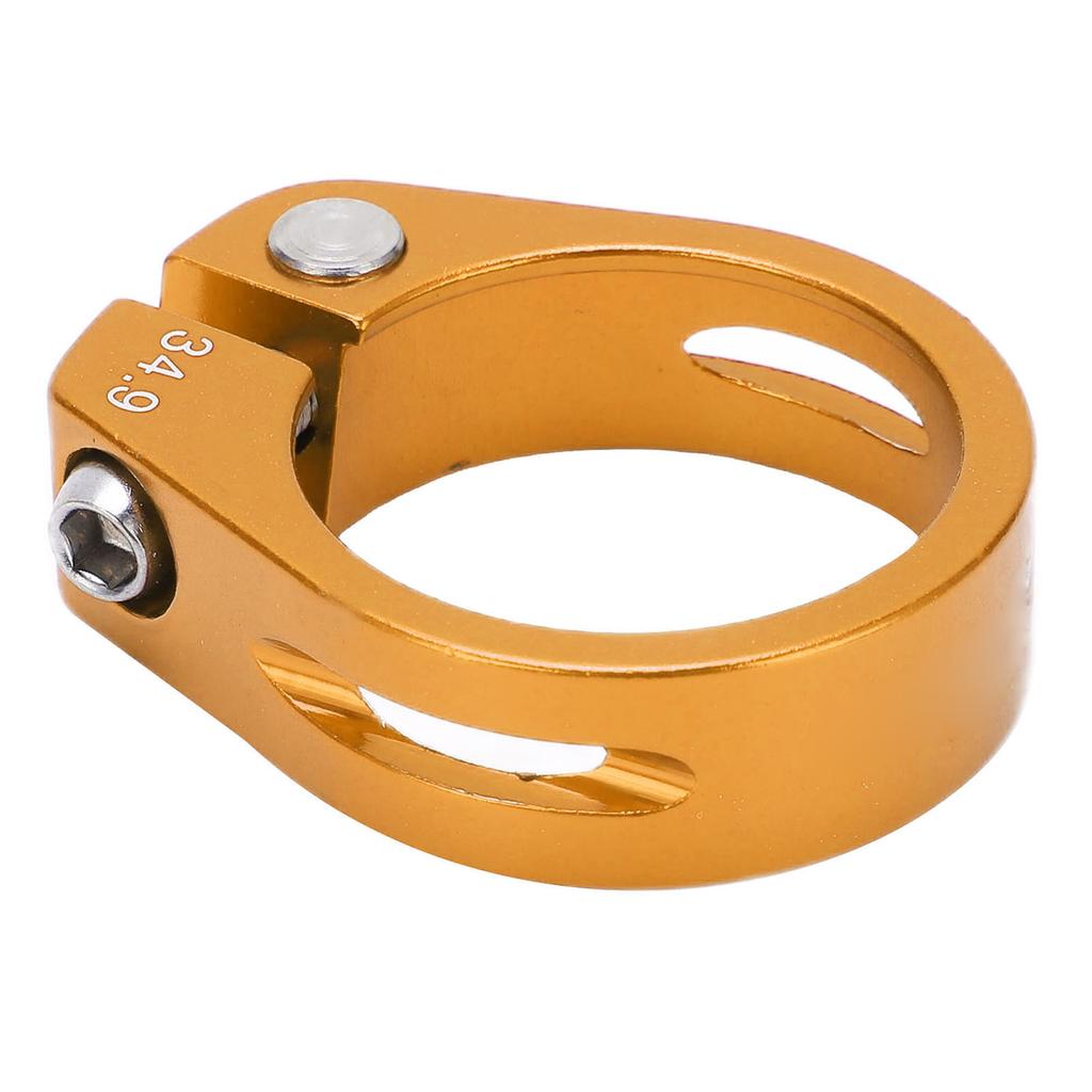 Bike Seat Post Clamp Aluminium Alloy Mountain Bike Quick Release Seatpost Collar for Cycling EnthusiastsGold