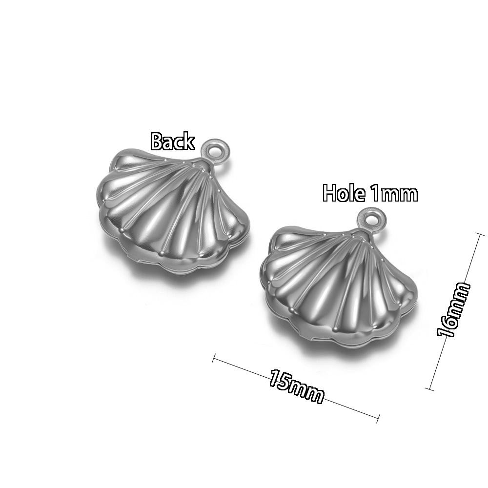 20Pcs Stainles Steel Hollow Ocean Pendants Sea Shells Lobster Starfish Charms DIY Necklace Marine Animal Pendant Jewelry Making