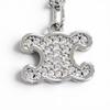 Excellent Necklace Triomphe Rhinestone Necklace Silver Women 460GB6BZI Used