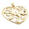Les Trésors De Lily [F9175] - Gold Plated 'Heart Peace' Pendant