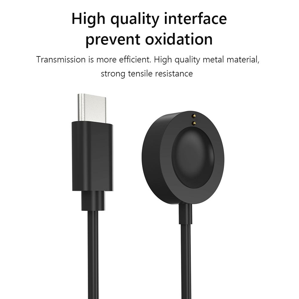 1M USB Type-C Magnetic Fast Charge Charger Dock For Fossil Gen 6 / Fossil Gen 4 / Fossil Gen 5 Smart Watch Charging Cable