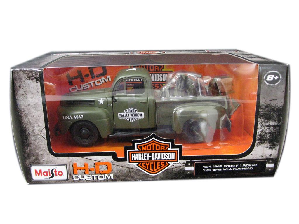 Maisto HD Custom Ford Pickup Flat Head 124 Harley-Davidson F-1 + (Hæren) 200–152