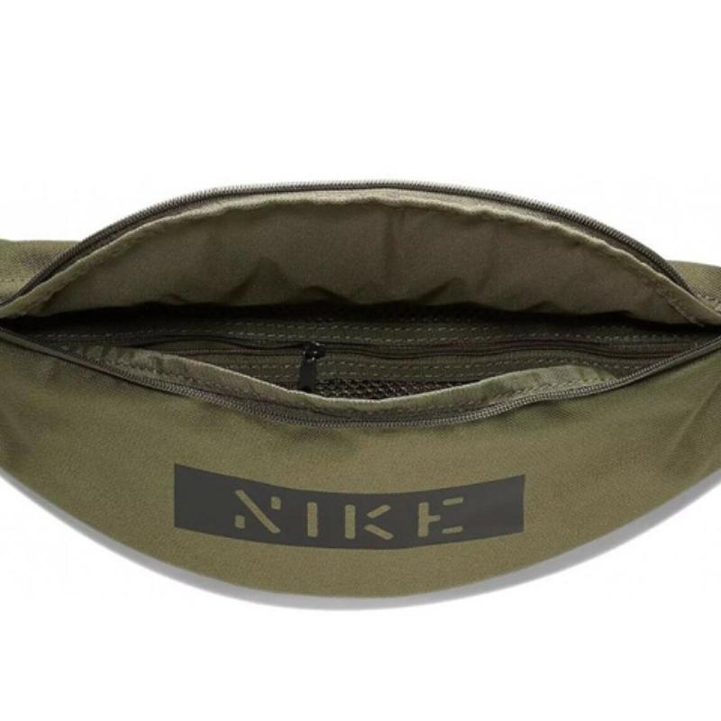Nike Heritage Polyester Crossbody Bag, Fanny Pack, Sling Bag Regular Unisex Army Green Casual BA6608-222