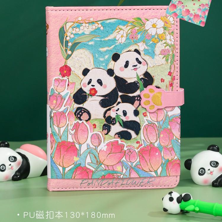 Huahua Panda Stationery Gift Set, Colorful Illustrations Notebook, Pen, Gift for Teachers and Classmates, Chengdu Tourist Souvenir