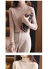 Women's High-Neck Pure Wool Sweater - Autumn/Winter Knitted Style, Stylish Tight-Fit Base Layer