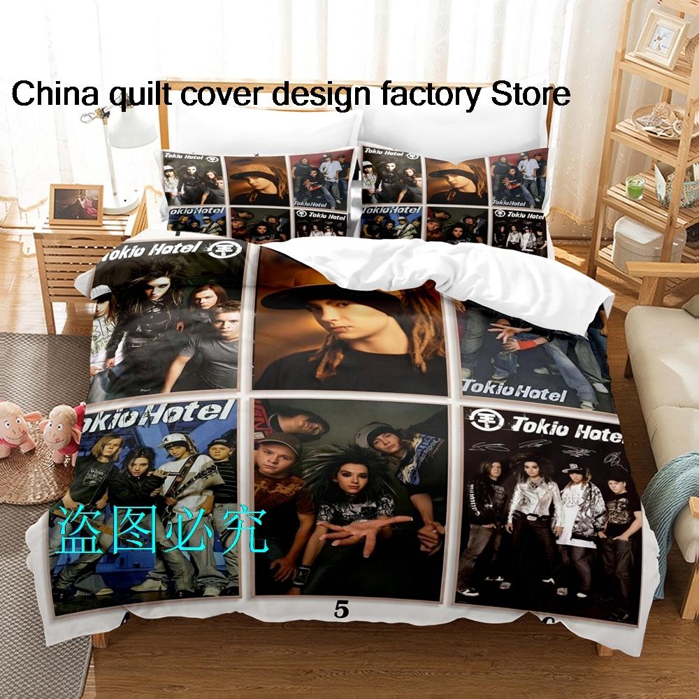 

Tokio Hotel Bedding Set Single Twin Full Queen King Size Bed Set Adult Kid Bedroom Duvetcover Sets Tokio Hotel Parure De Lit Bed EU Single(135*200cm)3pcs