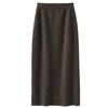 Women's High Waist Wool Knit Bodycon Midi Skirt for Autumn/Winter
