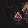 Hot Anime Demon Slayer Iguro Obanai Graphic T-shirt Men Washed Cotton Tshirts Casual Loose T Shirt Harajuku Male Vintage Tops