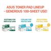 AS:US Toner Pad 100 Pads Cica Calming / Birch Cooling / Yuja Brightening (10 Options) - DAISO