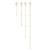 4Piece Pack Adjustable Chain Extender Set for Jewelry Making Gold/Silver Necklace and Bracelet Extension Chains Jewelry