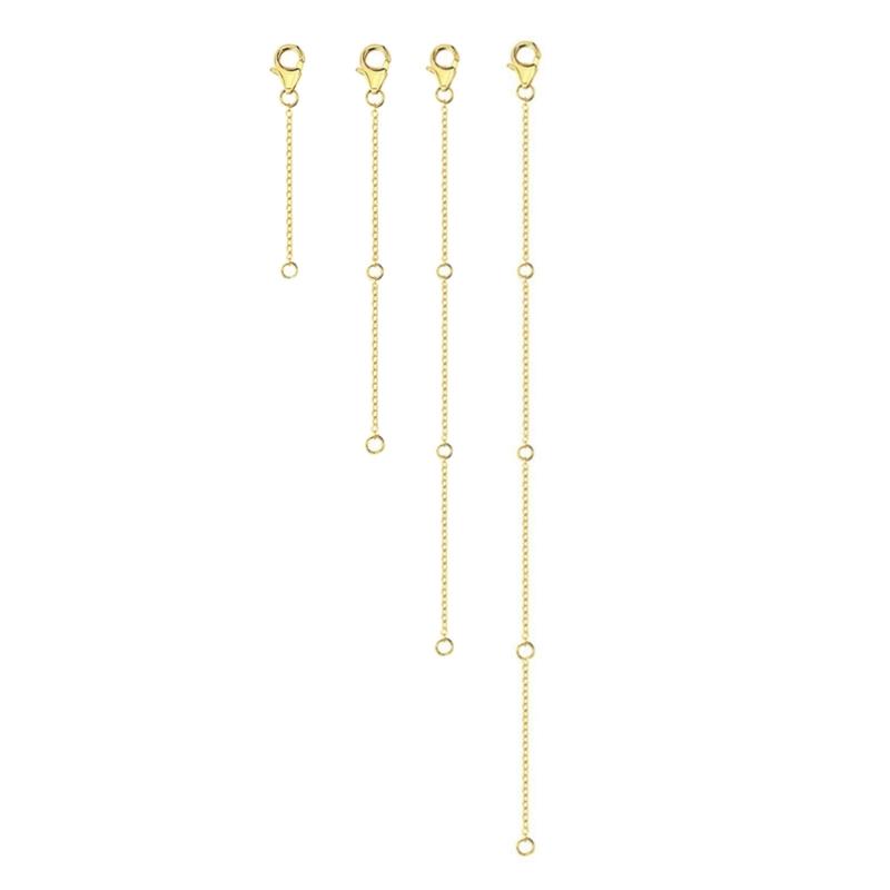 

Набір з 4 подовжувачів ланцюжка з регульованою довжиною для виготовлення ювелірних виробів Золотий/Срібний Подовжувачі для намиста та браслета Ювелірні вироби золотий