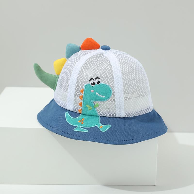 Little Dinosaur Children Bucket Hats Cute 1-4Y Boys Girls Spring Summer New Cap Panama Sunhat Hiking Fishing Hat Fisherman Caps
