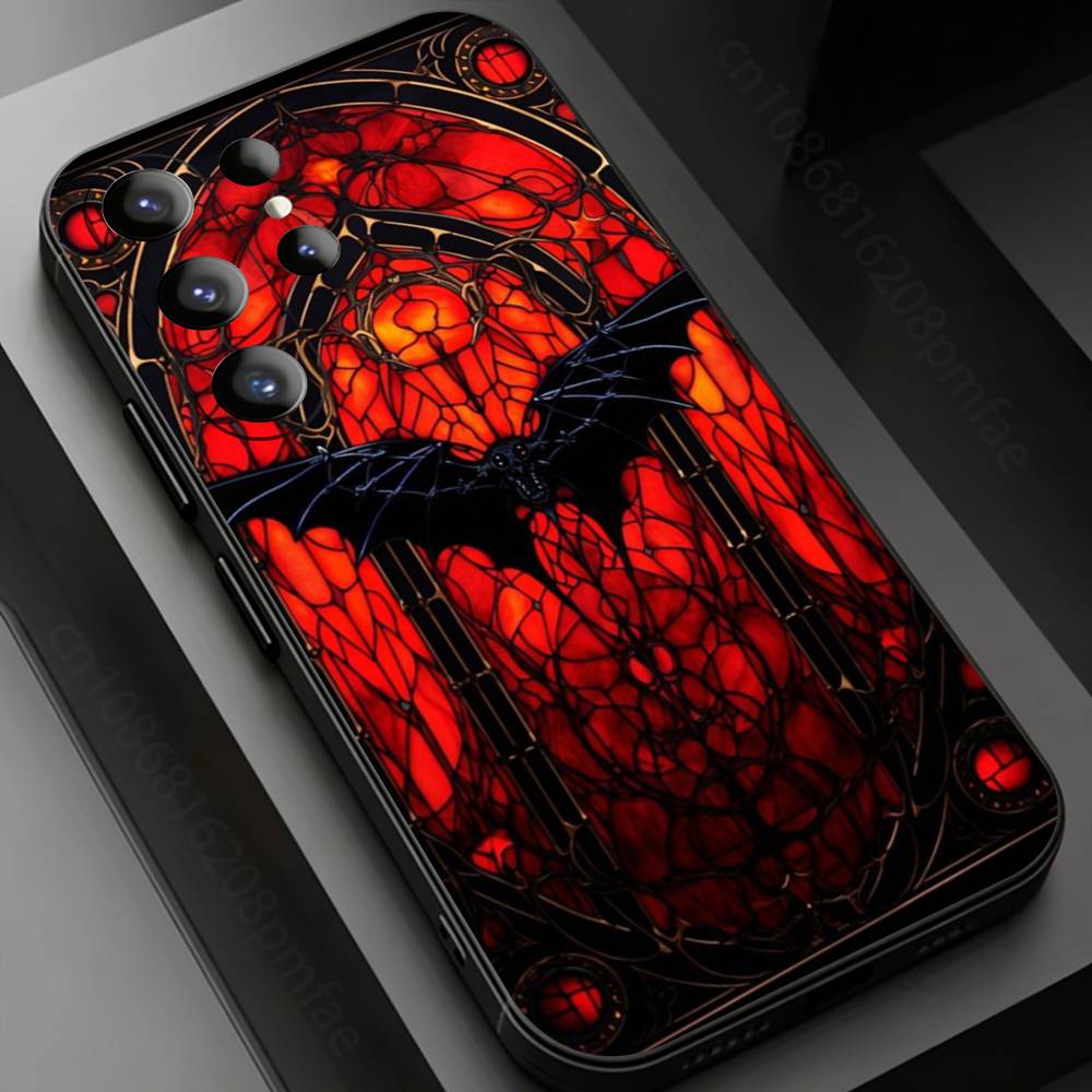 

Goth Vampire Bat Gothic Phone Case for Samsung Galaxy S20,23 Ultra S24,22 Plus S25,26,21FE TPU Cover Samsung S24Plus