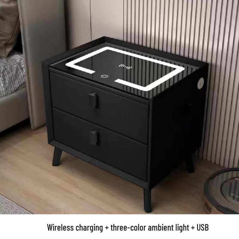 Luxe Smart Bedside Table with Wireless Charging and Storage