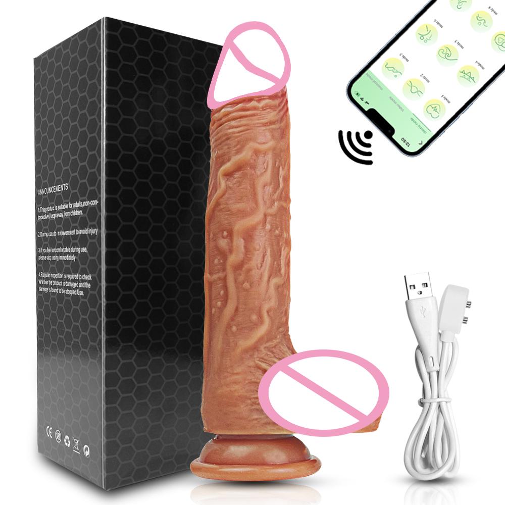 APP Control Thrusting Vibrating Dildo Female Telescopic Heating Penis Masturbator With Suction Cup Sex Toys for Women Adult 18+
