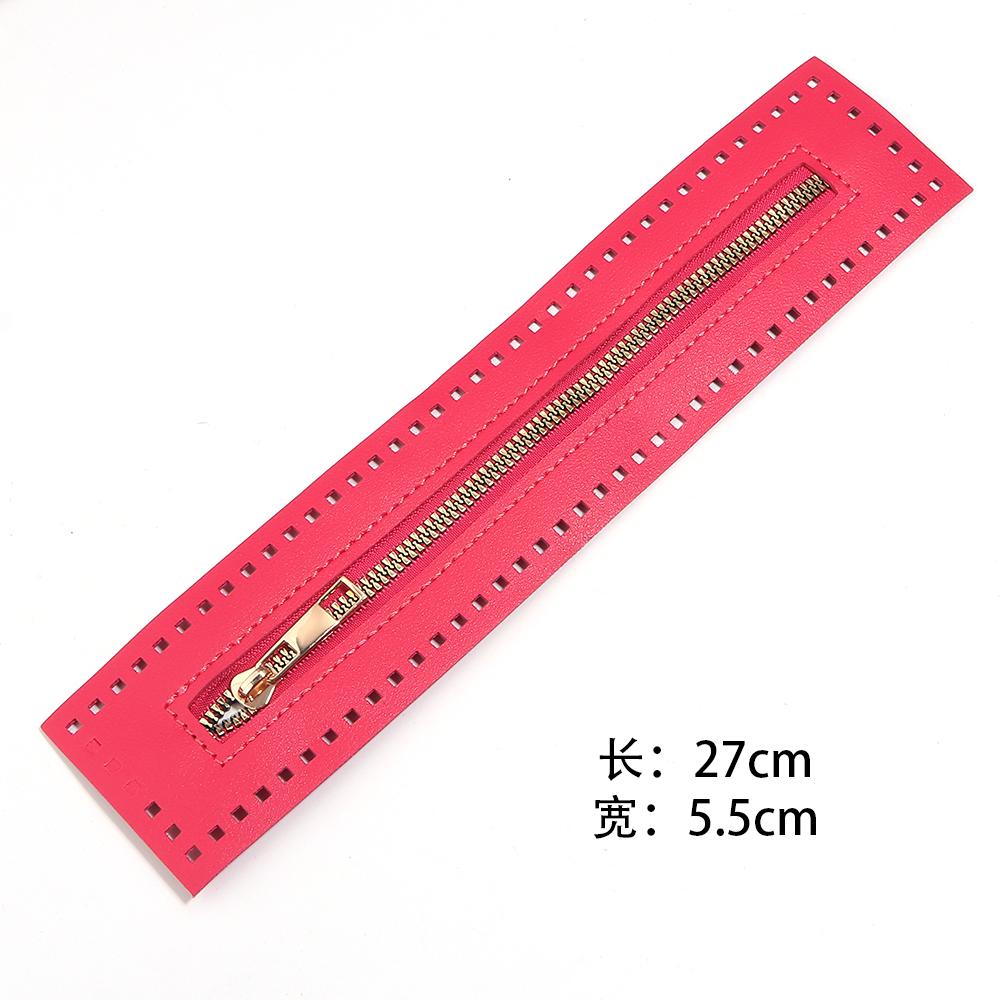 1pc 27cm Long Leather Zipper Practical Soild Zipper For Home Crochet Bags Handbag Hardware Leather Zipper Sewing Accessories