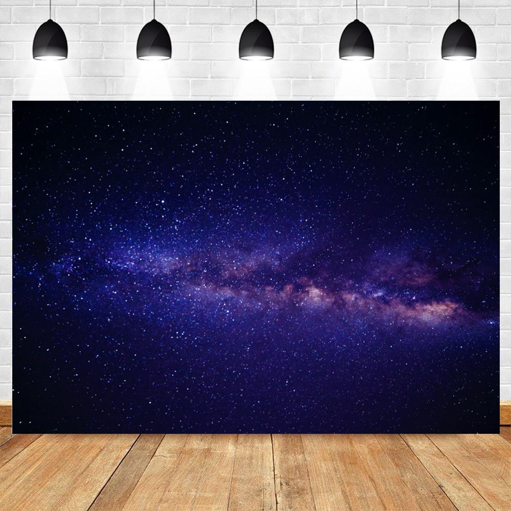 Cosmic Galaxy Backdrop Starry Sky Milky Way Stars Universe Space Theme Photo Background Baby Shower Birthday Party Decor Banner
