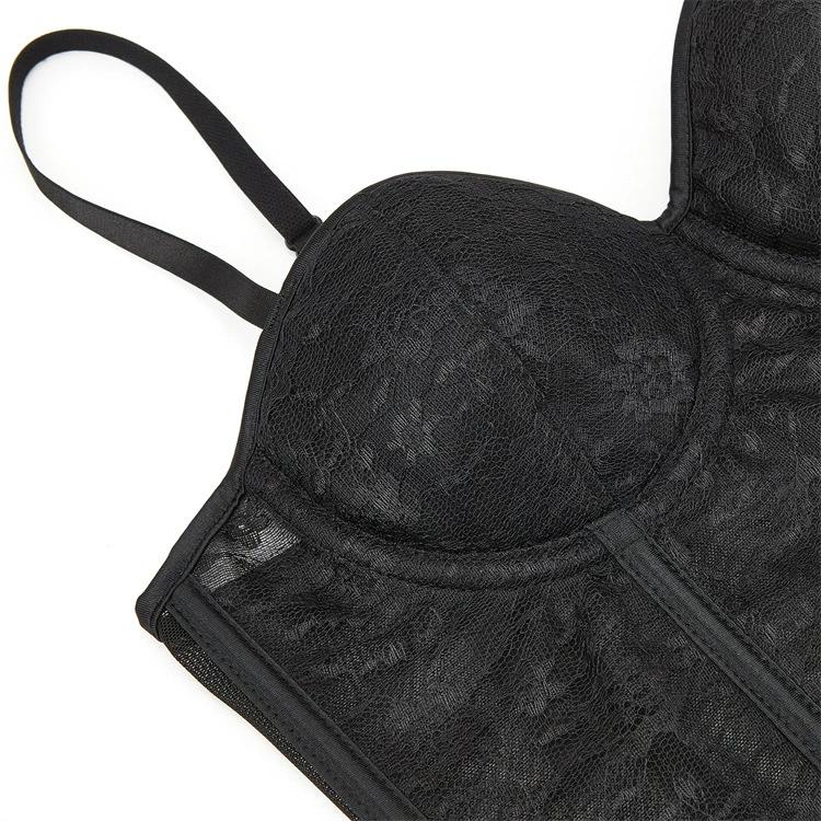 JYL TS Mesh Breathable Belt with Cup and Suspender for Women's Sexy Body Shaping Clothes