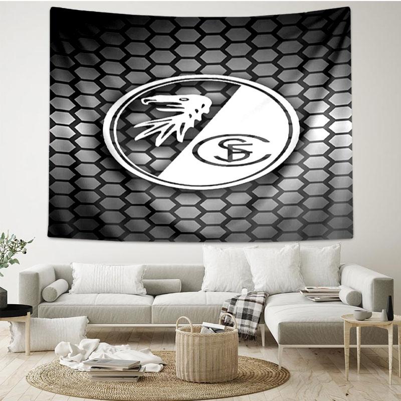 SC Freiburg Print Tapestry - Portable Wall Decor Cloth, for Home, Dorm, Travel, Bedroom, Living Room - Ideal Birthday Housewarming Gift