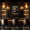 CoffeeArtNostalgia Coffee Art Print - Perfect Gift for Coffee Lovers - Vintage Wrought Iron Kitchen Decor for Home & Cafes