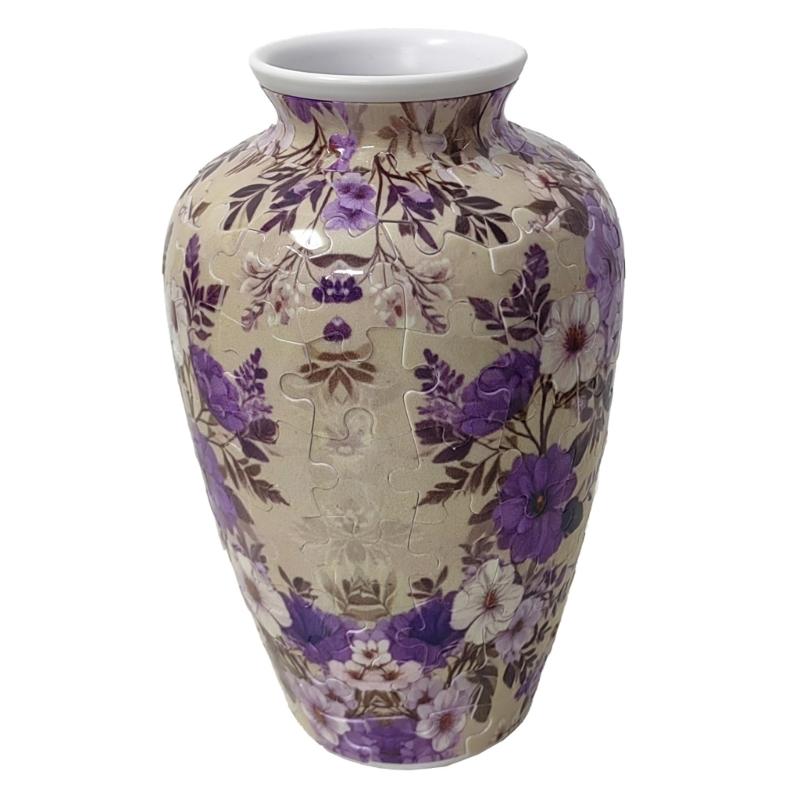 3D Puzzle Vases Unique Flower Vases Made by 120 Curved Plastic Puzzle Pieces Decorative Vases for Flower Arrangements