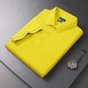 025 Summer New Men's Short Sleeved Solid Color Polo Shirt Breathable and Comfortable Elastic Top Casual Business New Style