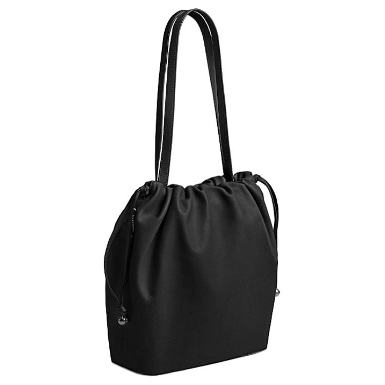 Coach Faye 28 Logo Drawstring Closure Tote Bag Women Tote Black CV947-SVBK