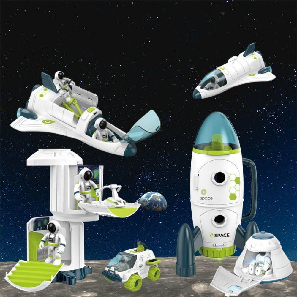 Space Station Space Shuttle Toys Rocket Acousto Optic Space Toys Puzzle Toy   Toy for Kid
