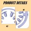 Leg Massage Tool with 12 Wheels Detachable Compact for Calves Arms 11x10.2x1.6inch Versatile