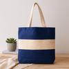 Cotton Bag Two Tone Blue Natural 10oz 38x42x12cm