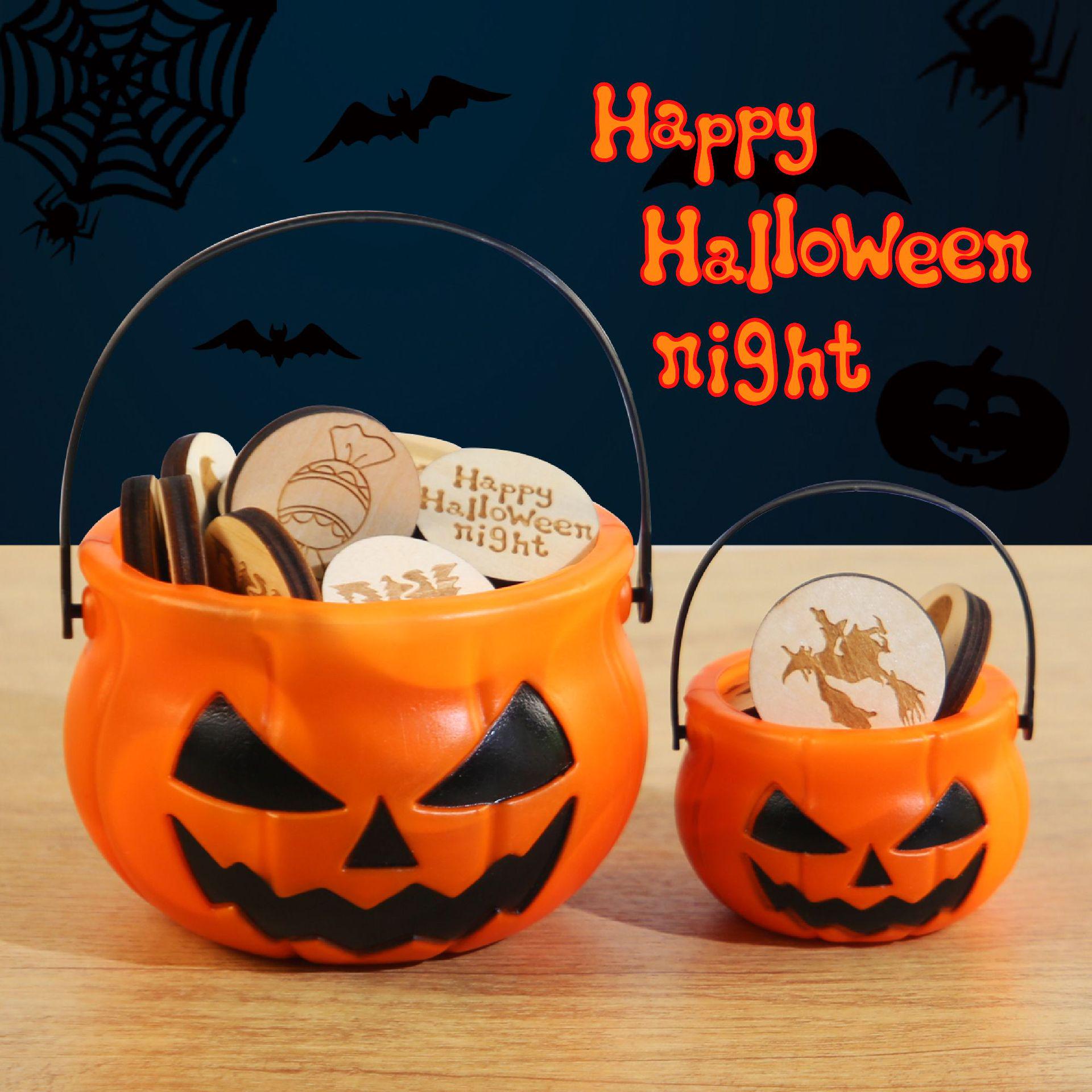 

Wooden Halloween Ghost Festival Signs - Horror Theme Party Decor for Kids