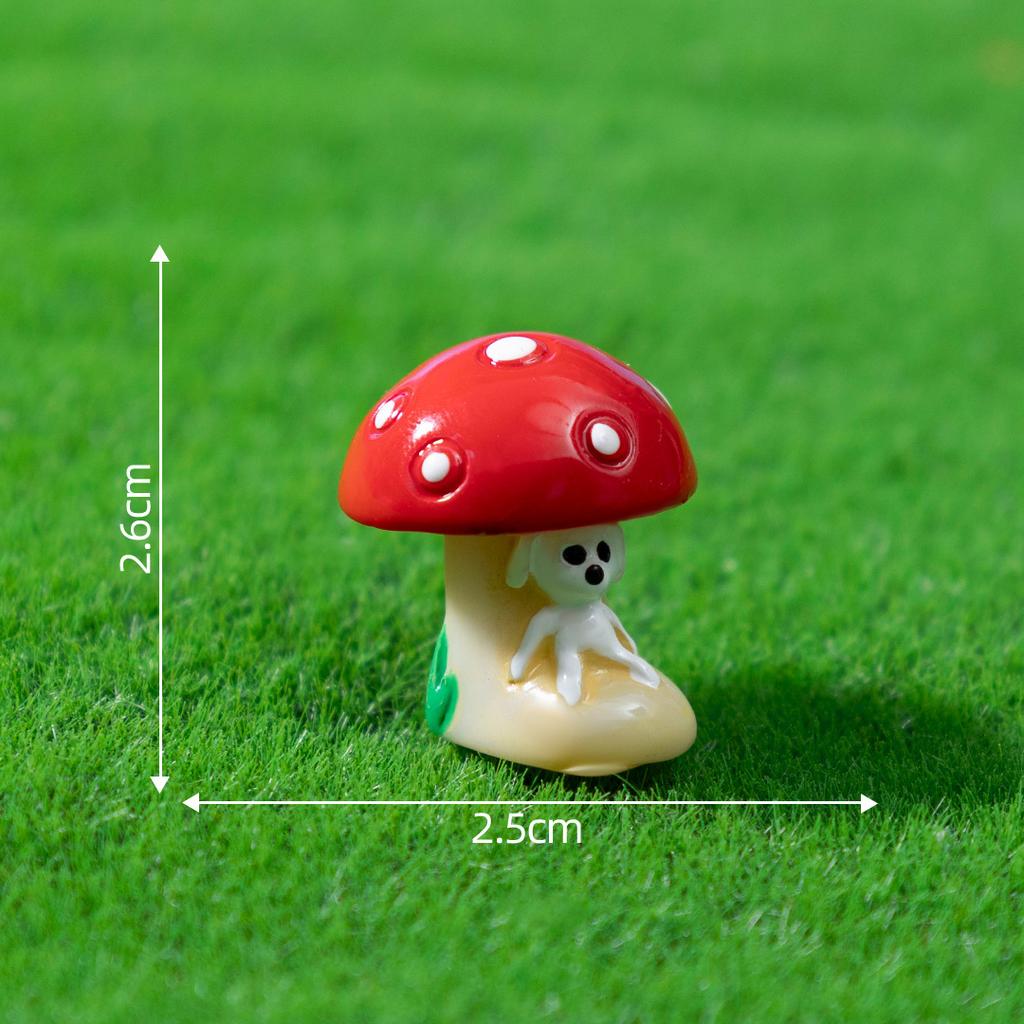 3 PCS Micro Landscape DIY Mushroom Decoration Set