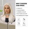 LOUIS FERRE 13x6 Lace Wig Long Wavy Light Blonde Wigs for Women Daily Party Cosplay Wedding High Density Heat Resistant