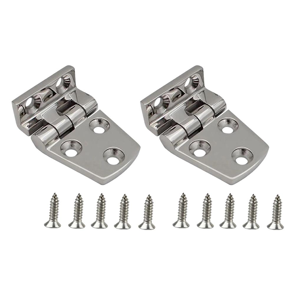 1 Set Heavy Duty Boat Hinges 316 Stainless Steel Offset Short Side Hinges 2 Boat Hinge With Screws Furniture Hardware Tools