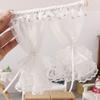 62KD 1:12 Dollhouses Miniature Lace Window Curtain Home Door Curtains Bedroom Furniture Decoration Toy Scene Decoration