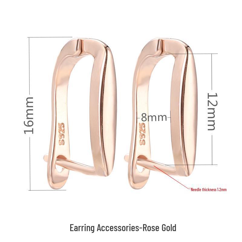 

Срібло 925 проби, запобіжна застібка, основа для сережок з 18-каратним піскоструминним золотом для DIY з нефритом Хетянь та яшмою, сережки-підвіски в стародавньому стилі для жінок. 925 Silver