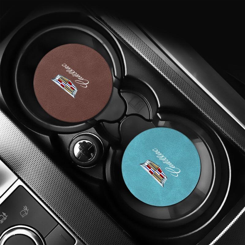 Car Water Cup Pad Non-slip Coaster Accessories For Cadillac CT5 CT6 CTS Seville ATS CT4 XTS Celestiq Ciel Escala SRX XT4 XT5 XT6 XLR ELR Elmiraj EXT
