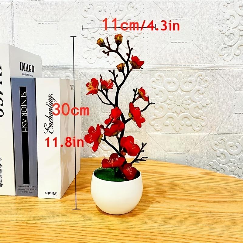 Authentic Wax Plum Blossom Bonsai - Lifelike Artificial Flower - Festive New Year Home Decor Home Decor Artificial Flowers