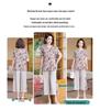 2025 Summer Chinese Style Top & Chiffon Short Sleeve Two-Piece Set for Middle-Aged Women