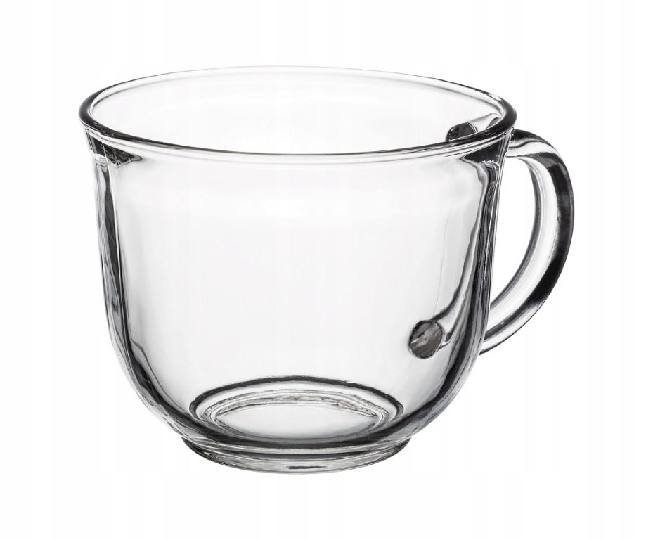 Vaso de té con asa, cristal grueso, 480 ml, Leo