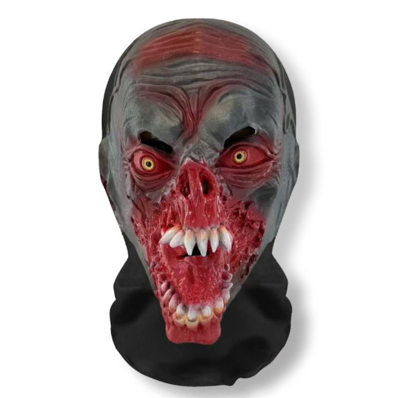 Máscara 3D de Cara de Fantasma de Halloween Pasamontañas de Malla Elástica de Cara Completa Transpirable Cubrecabezas de Zombi Accesorios de Cosplay de Halloween para Fiesta de Terror