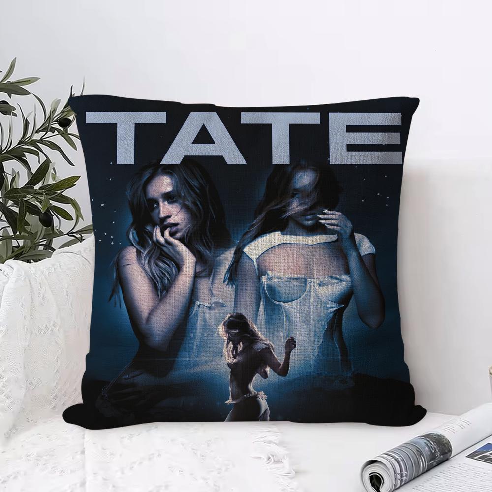 Singer Tate Mcrae Cushion Cover Breathable Linen Pillow Cover Skin-Friendly Home Decor Pillowcase With Hidden Zipper