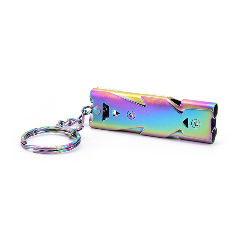 Stainless Steel Double Tube Outdoor Survival Whistle Emergency SOS Protection Stainless Steel Double Tube Outdoor Survival Whistle Emergency SOS Protection