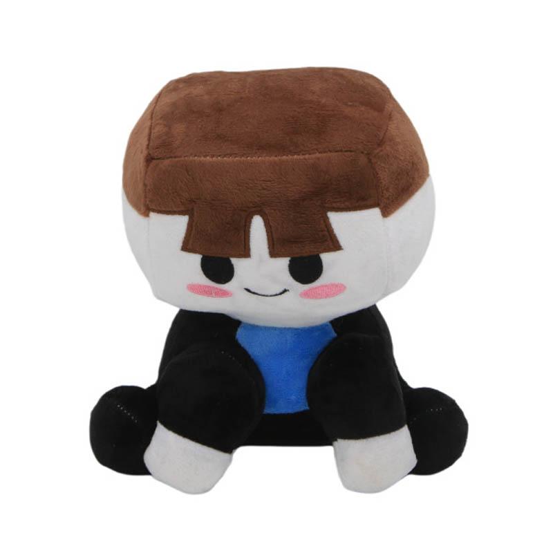 Blox Buddies Plush Toys Cartoon Girl Black with Hat Yellow Decorative Doll Home Room Halloween Gifts